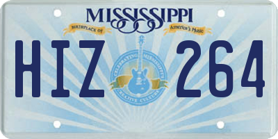 MS license plate HIZ264