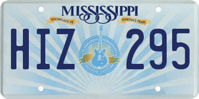 MS license plate HIZ295