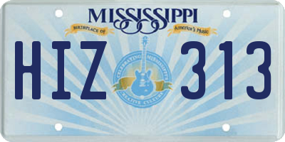 MS license plate HIZ313