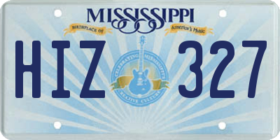 MS license plate HIZ327