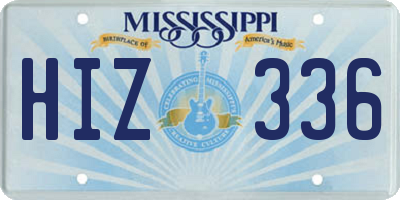 MS license plate HIZ336