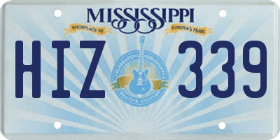 MS license plate HIZ339