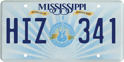 MS license plate HIZ341