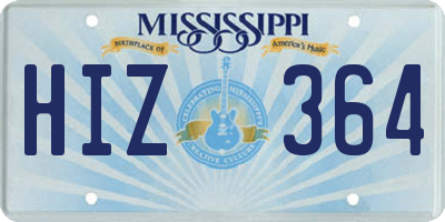 MS license plate HIZ364