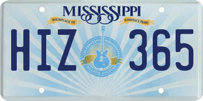 MS license plate HIZ365