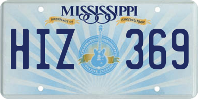 MS license plate HIZ369
