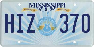 MS license plate HIZ370