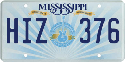 MS license plate HIZ376
