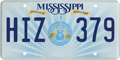 MS license plate HIZ379