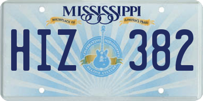MS license plate HIZ382