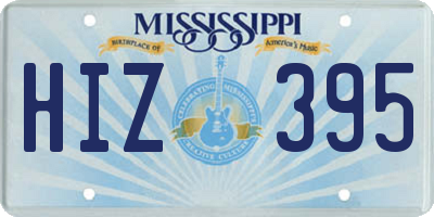 MS license plate HIZ395