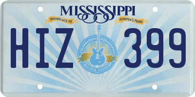 MS license plate HIZ399