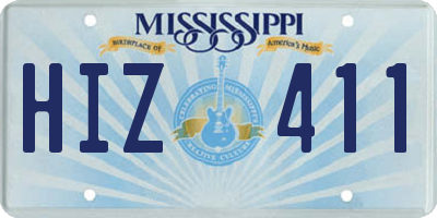 MS license plate HIZ411