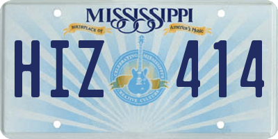 MS license plate HIZ414
