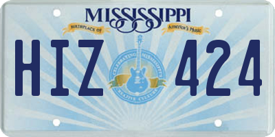MS license plate HIZ424