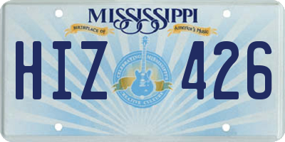 MS license plate HIZ426