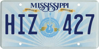 MS license plate HIZ427