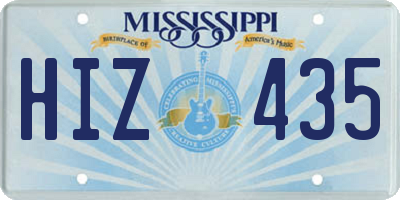 MS license plate HIZ435
