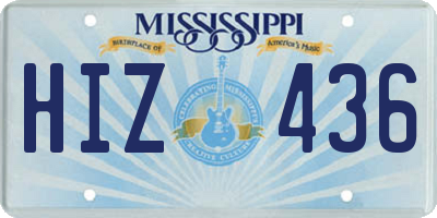 MS license plate HIZ436