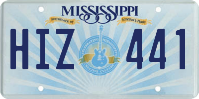 MS license plate HIZ441