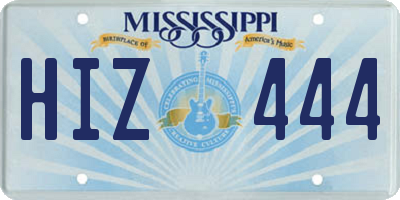 MS license plate HIZ444