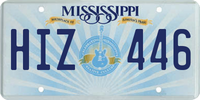 MS license plate HIZ446