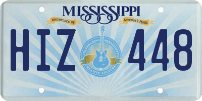 MS license plate HIZ448