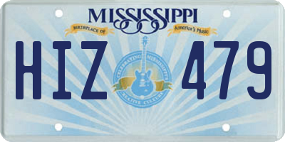 MS license plate HIZ479
