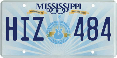 MS license plate HIZ484