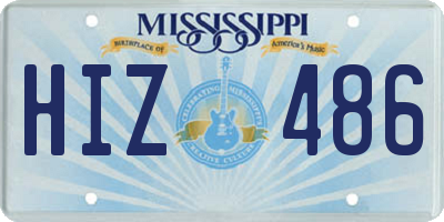 MS license plate HIZ486