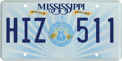 MS license plate HIZ511