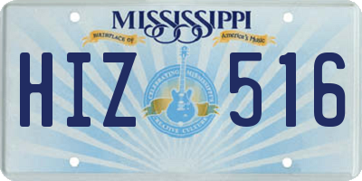 MS license plate HIZ516