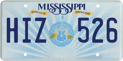 MS license plate HIZ526