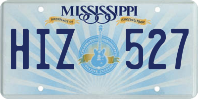 MS license plate HIZ527
