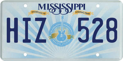 MS license plate HIZ528