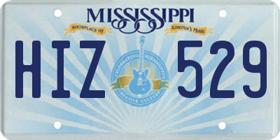 MS license plate HIZ529