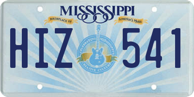 MS license plate HIZ541