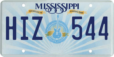 MS license plate HIZ544