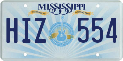 MS license plate HIZ554
