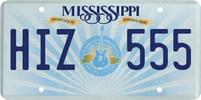MS license plate HIZ555
