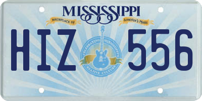 MS license plate HIZ556