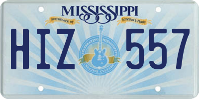 MS license plate HIZ557
