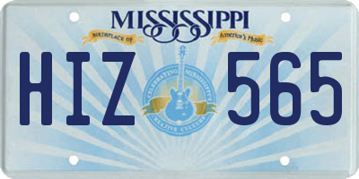 MS license plate HIZ565