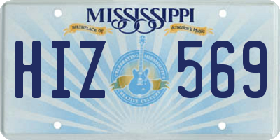 MS license plate HIZ569