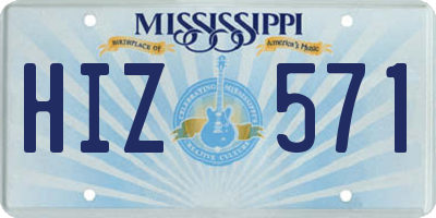 MS license plate HIZ571