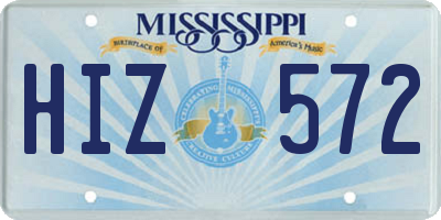 MS license plate HIZ572