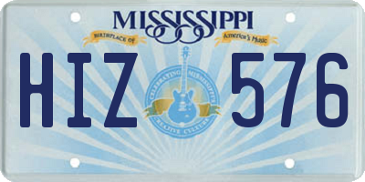 MS license plate HIZ576