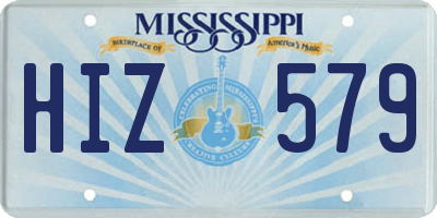 MS license plate HIZ579