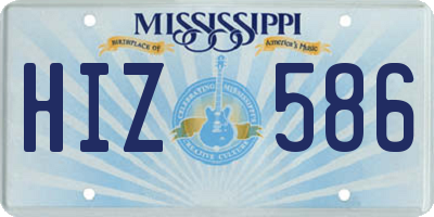 MS license plate HIZ586