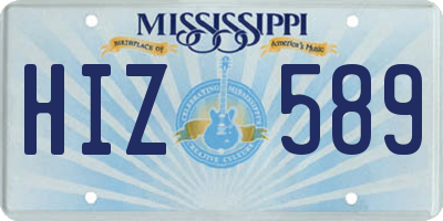 MS license plate HIZ589